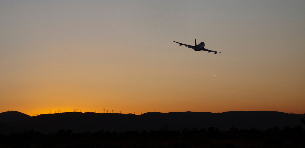 SOFIA Flying into Sunset